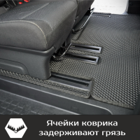 Автомобильные коврики EVA на Opel Zafira Life 8 мест Long (2019-2025) 