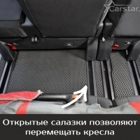 Автомобильные коврики EVA на Peugeot Traveller 8 мест, не Long (2016-2024) 