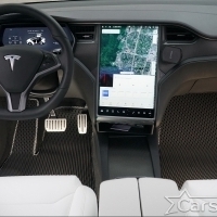 Двухслойные коврики EVA на Tesla Model X 6 мест 3 ряда (2015->) 
