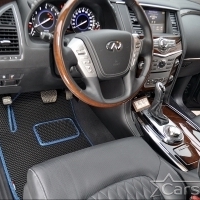 Двухслойные коврики EVA на Infiniti QX80 I 3 ряда (2013-2024)