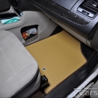 Автомобильные коврики EVA на Dodge Grand Caravan V (2007-2020) 2 ряд: кресла 2+1 без прохода